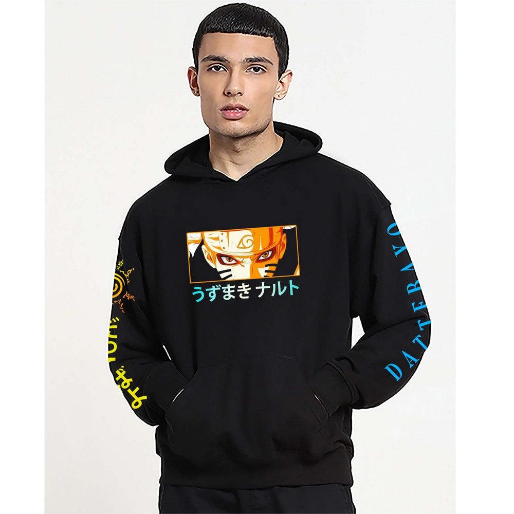 ANIME HIDDEN HERO BLACK REGULAR FIT HOODIE