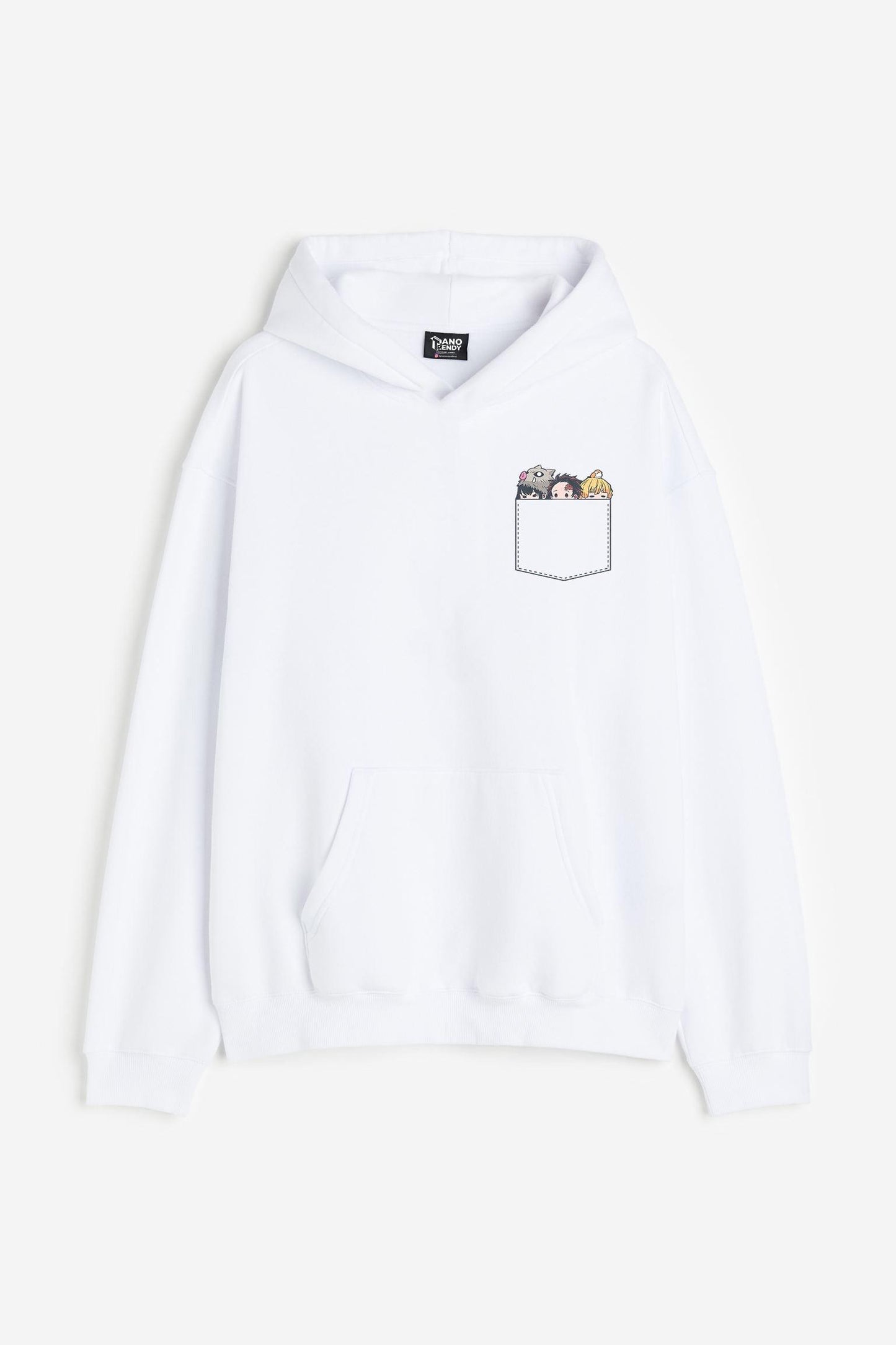 CUTE LITTLE CARTOONS WHITE HOODIE