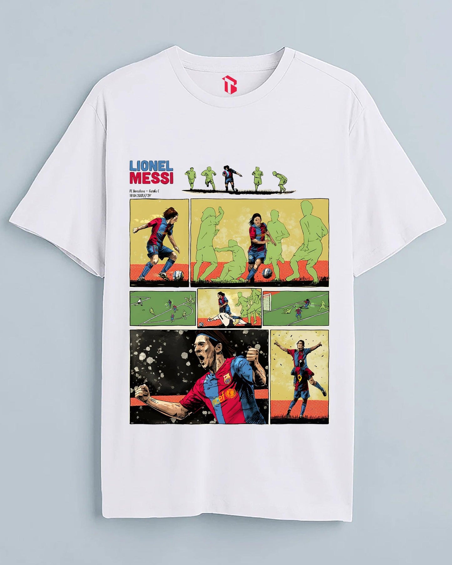 Messi White Cotton | Regular Fit Tee