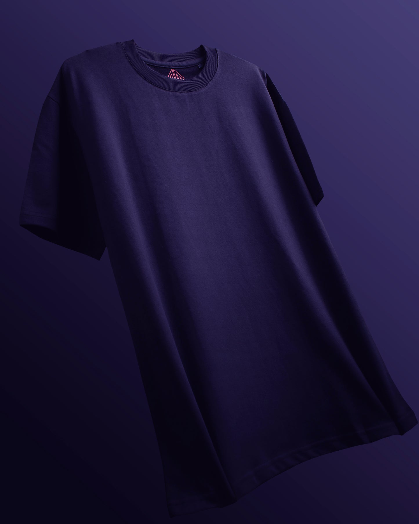 Heavy Weight | Navy Blue Solid Oversized T-shirt