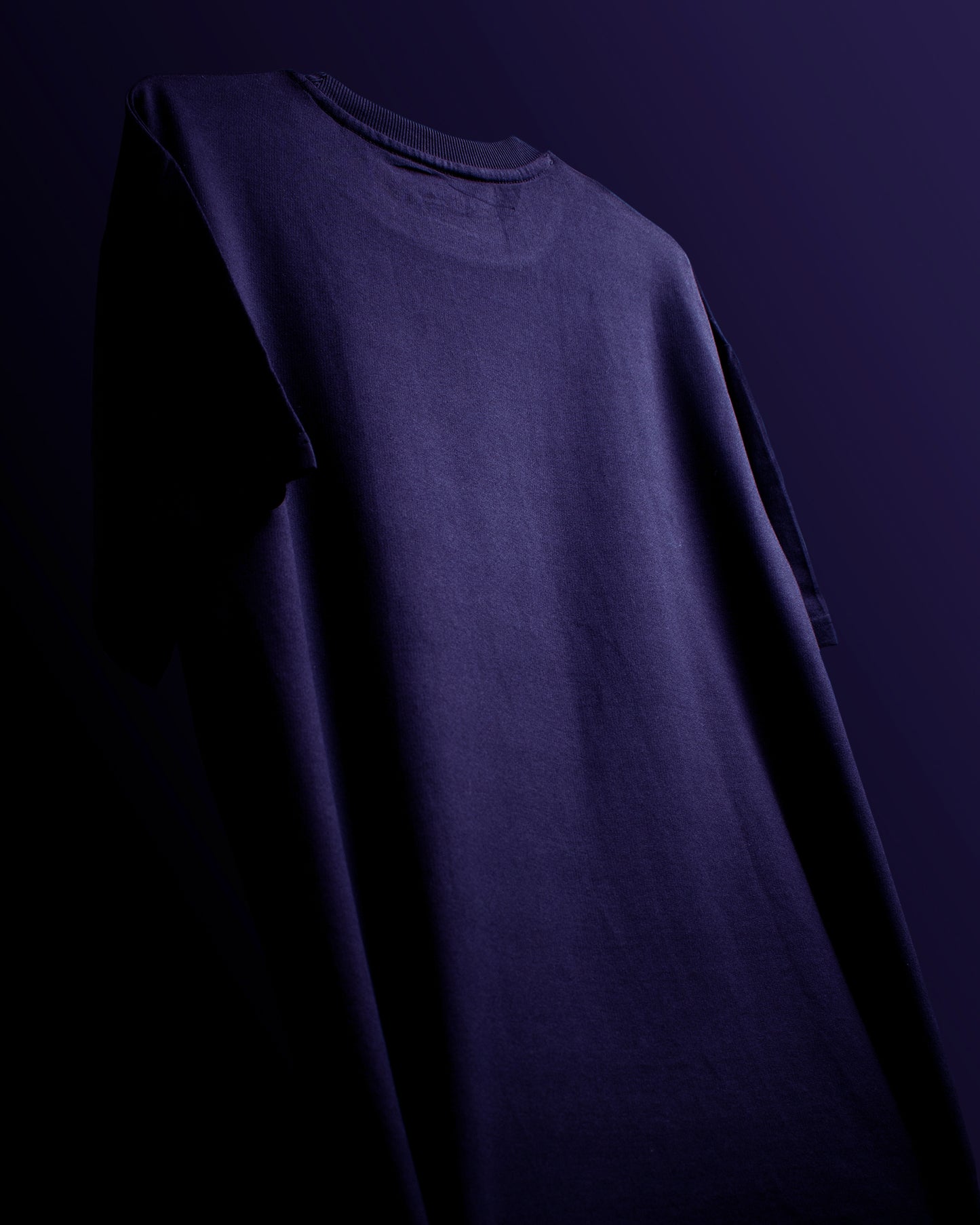 Heavy Weight | Navy Blue Solid Oversized T-shirt