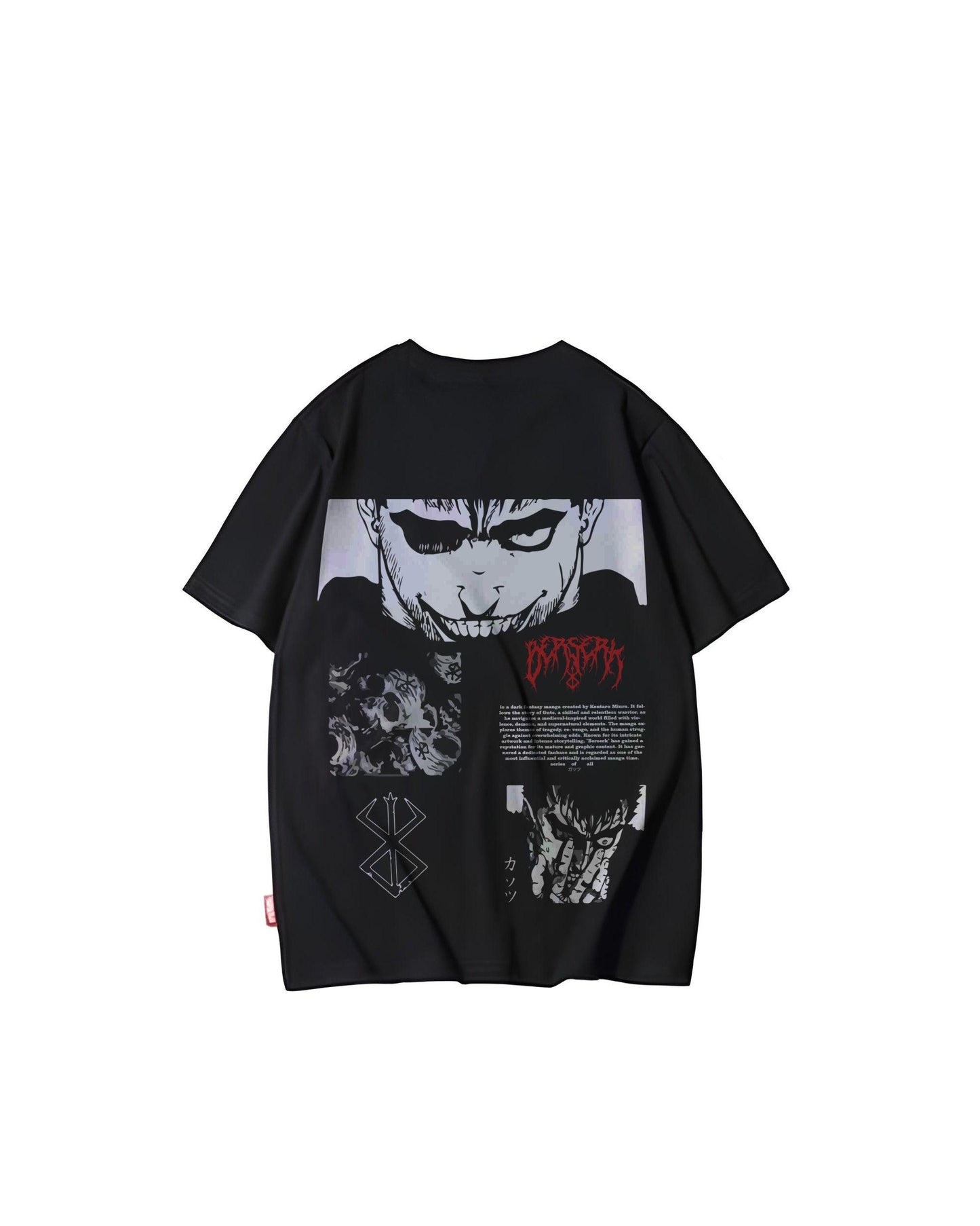 ANIME BERSERK MONSTER WORRIER BLACK OVERSIZED T-SHIRT