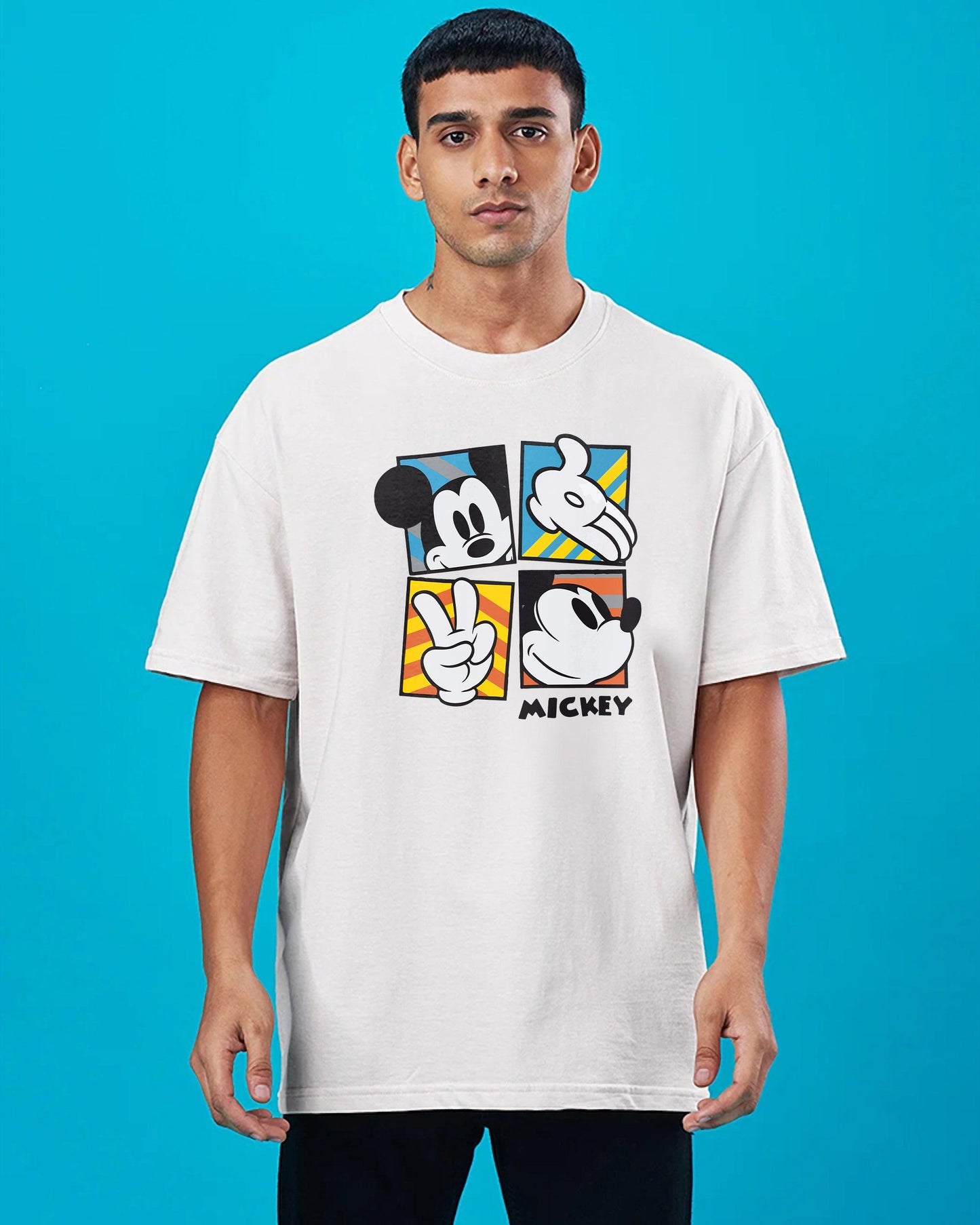 CARTOON CLUB HOUSE WHITE OVERSIZED T-SHIRT