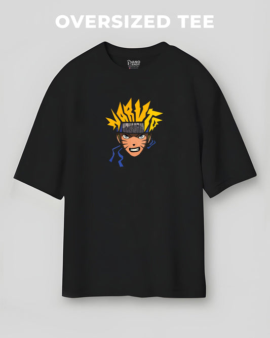 ANIME LEGEND MASK BLACK OVERSIZED T-SHIRT