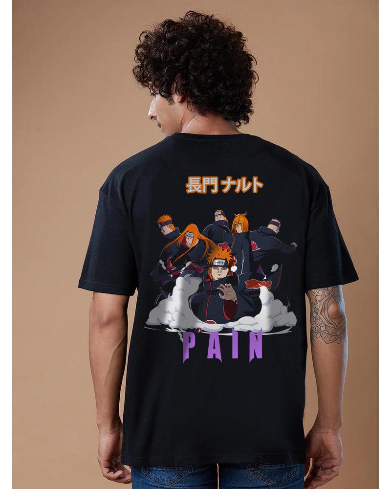 ANIME SIX PATHS OF PAIN OVERSIZED BLACK T-SHIRT