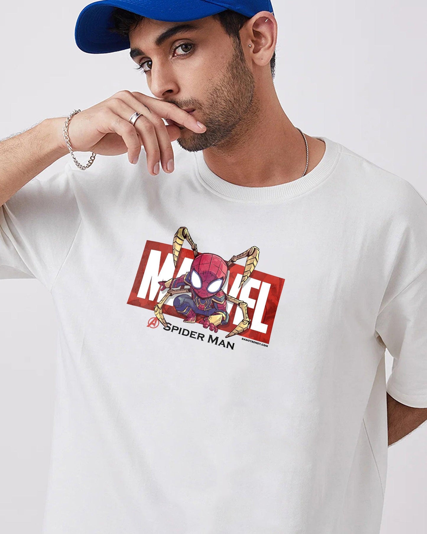 AMAZING SPIDER FURY OVERSIZED T-SHIRT WHITE