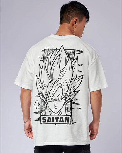 SAIYAN BEYOND POWER BLACK OVERSIZED T-SHIRT