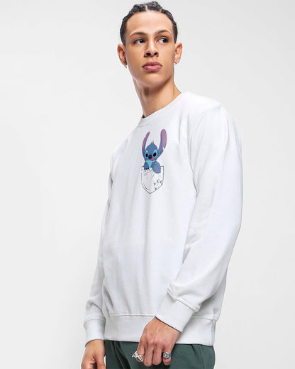 JOYFUL TINY FRIEND WHITE REGULAR FIT SWEATSHIRT