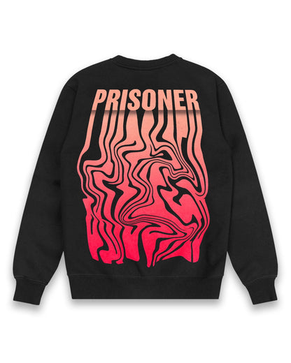 PRISONER FLOW BLACK COTTON SWEATSHIRT