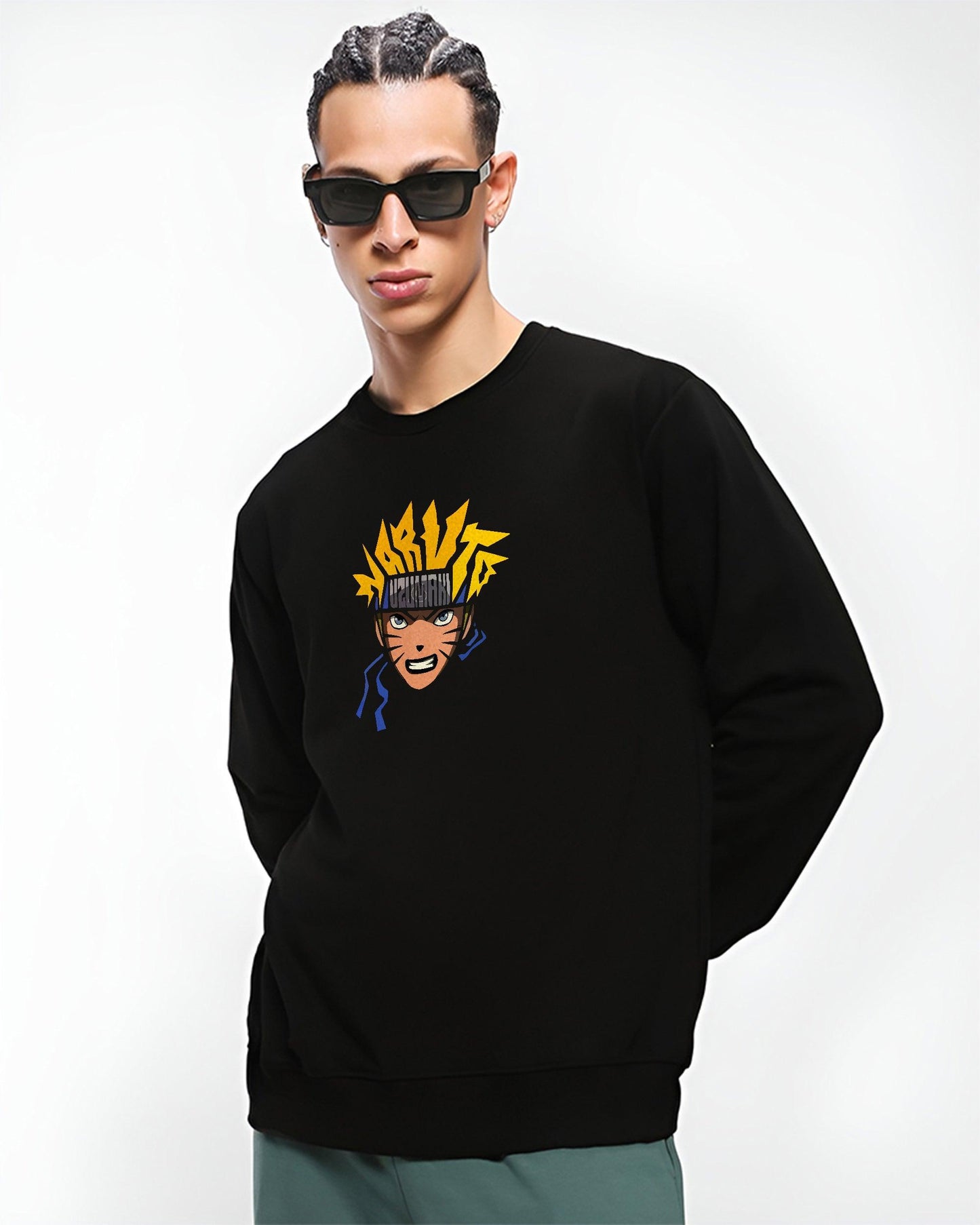 ANIME LEGEND MASK BLACK SWEATSHIRT