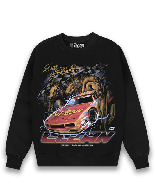 CLEAN SPEED STUDIO BLACK SWEATSHIRT