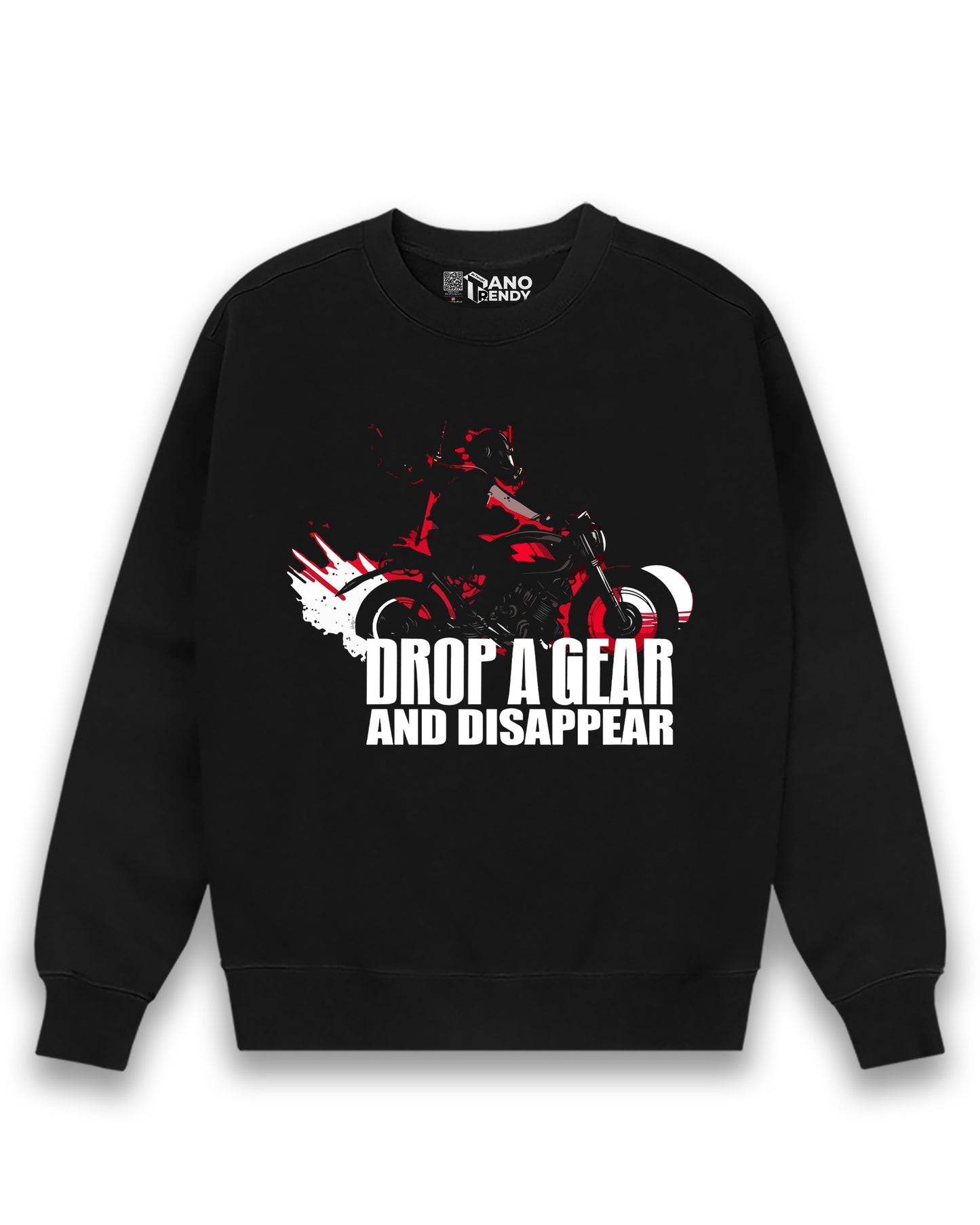 DROP A GEAR BIKE LOVER BLACK SWEATSHIRT