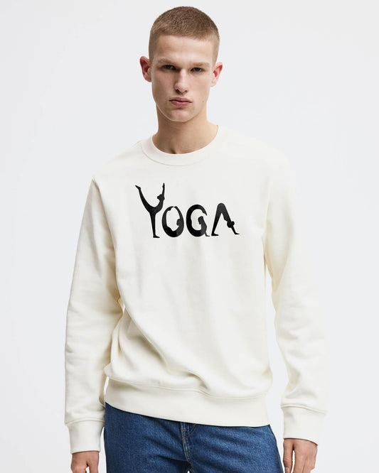 YOGA FIT AND ENERGETIC WHITE SWEATSHIRT