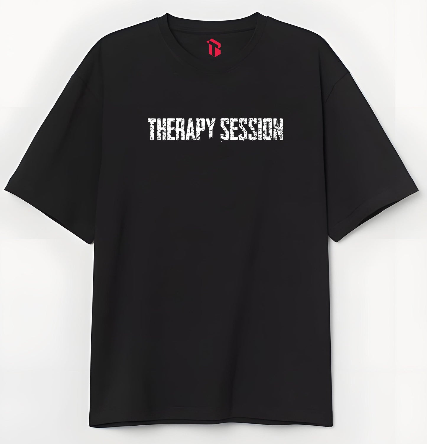 THERAPY SESSION 260GSM COTTON BLACK | OVERSIZED TEE