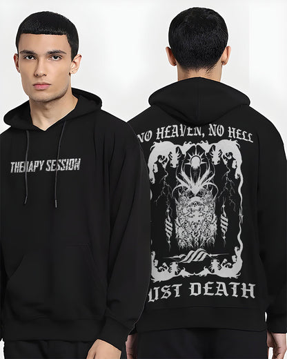 THERAPY SESSION 350GSM COTTON BLACK | REGULAR FIT HOODIE