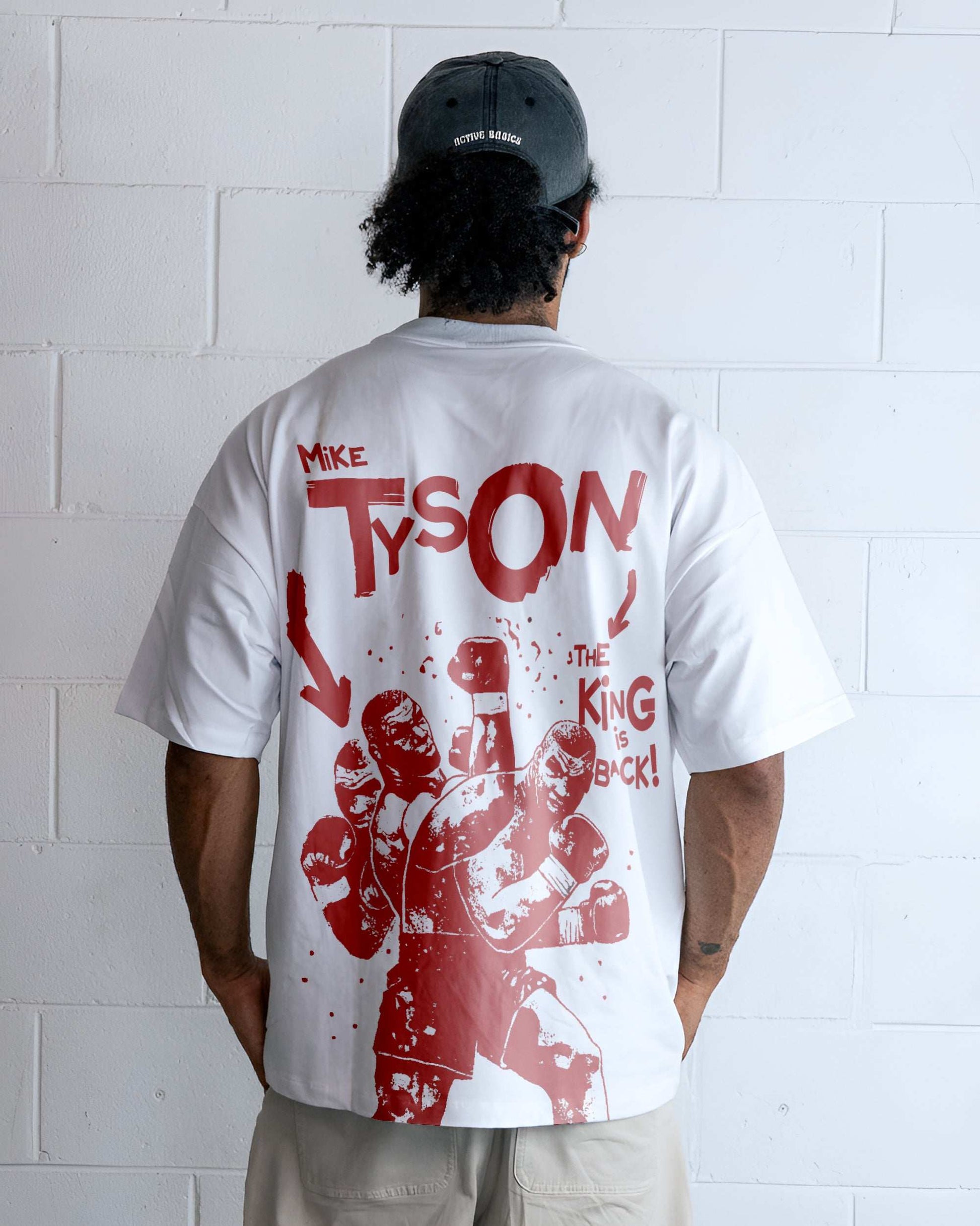 BOXING POWERHOUSE WHITE OVERSIZED T-SHIRT