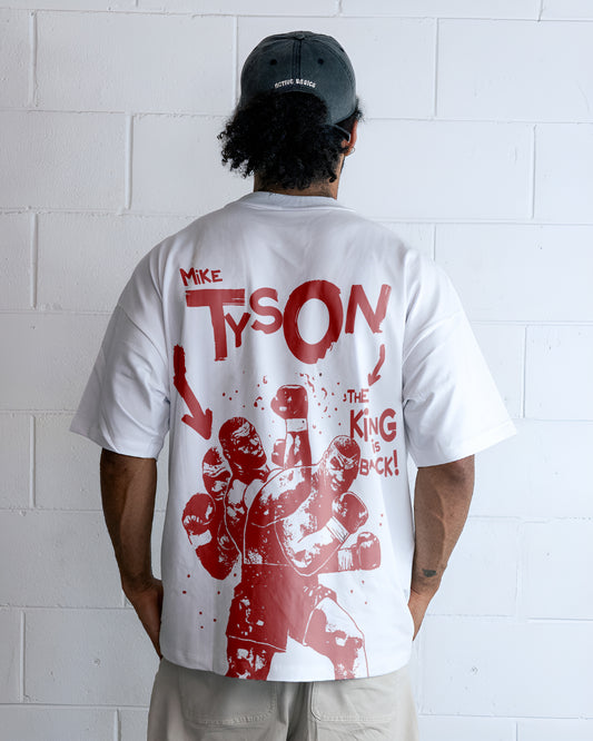 MIKE TYSON WHITE OVERSIZED T-SHIRT