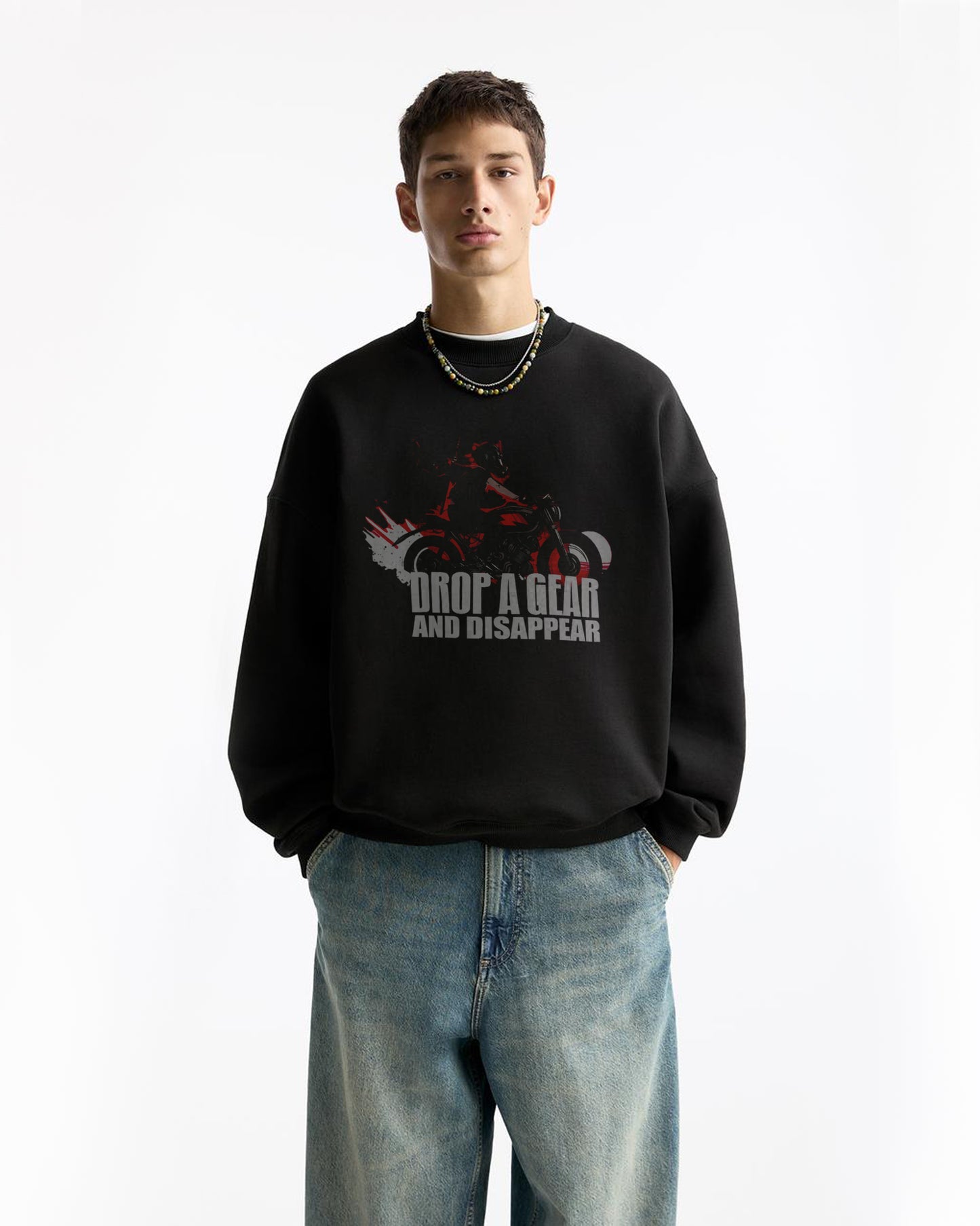 DROP A GEAR BIKE LOVER BLACK SWEATSHIRT