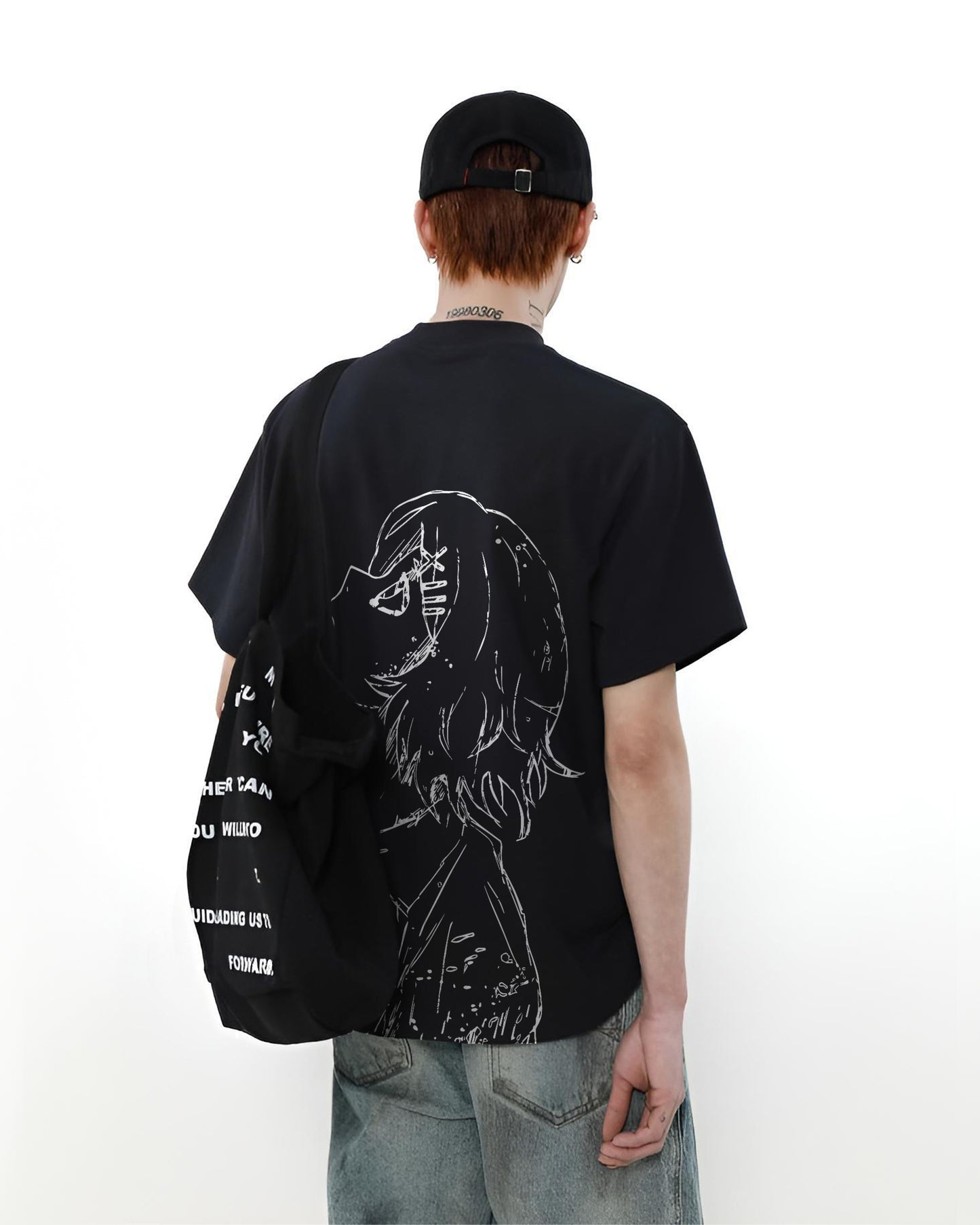 LIVE YOUNG BLACK OVERSIZED T-SHIRT