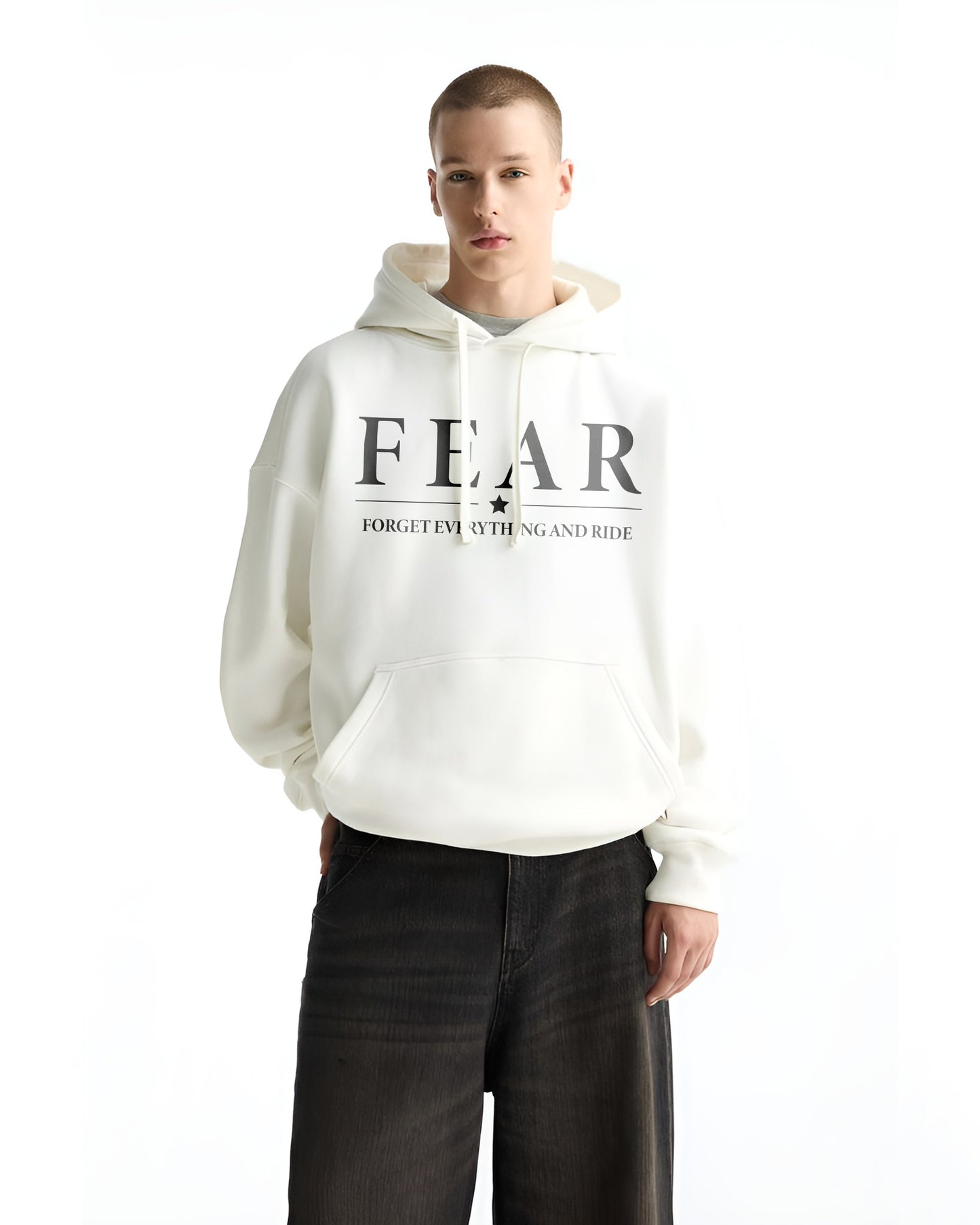 FULL FORM OF FEAR WHITE HOODIE