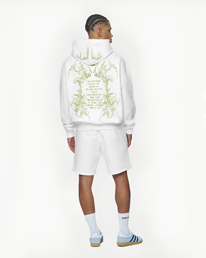 LOVE REFLECTIONS WHITE HOODIE