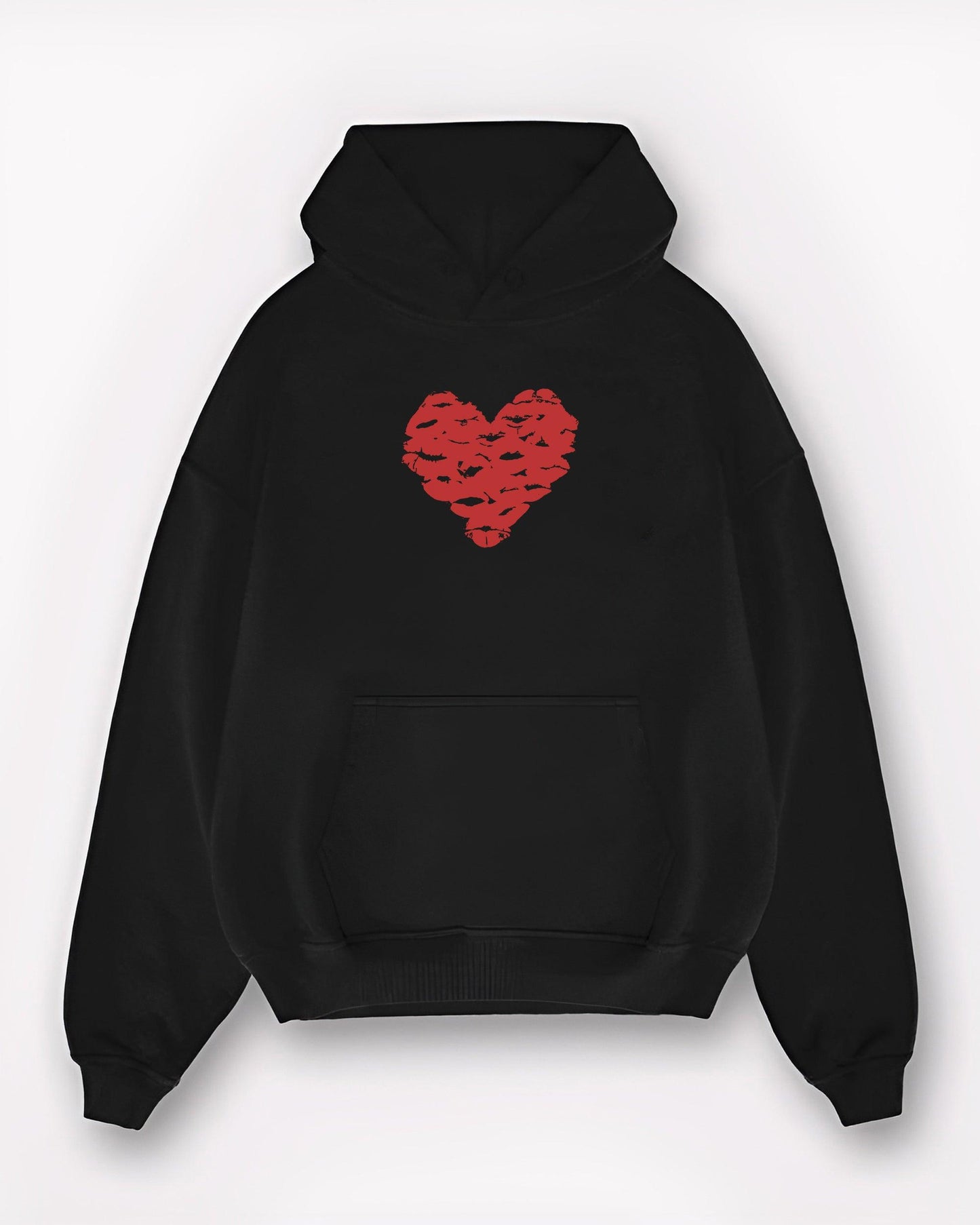 FOREVER LOVE KISS BLACK HOODIE