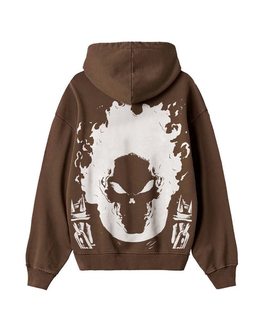 GHOST RIDER BROWN HOODIE