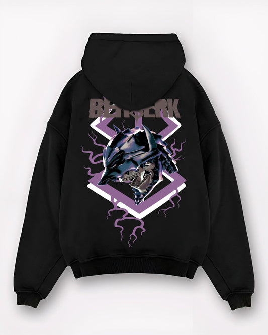 ANIME DARK SAGA REGULAR FIT BLACK HOODIE