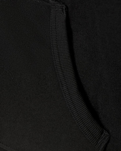 MIDNIGHT SOLID BLACK ZIPPER HOODIE REGULAR FIT