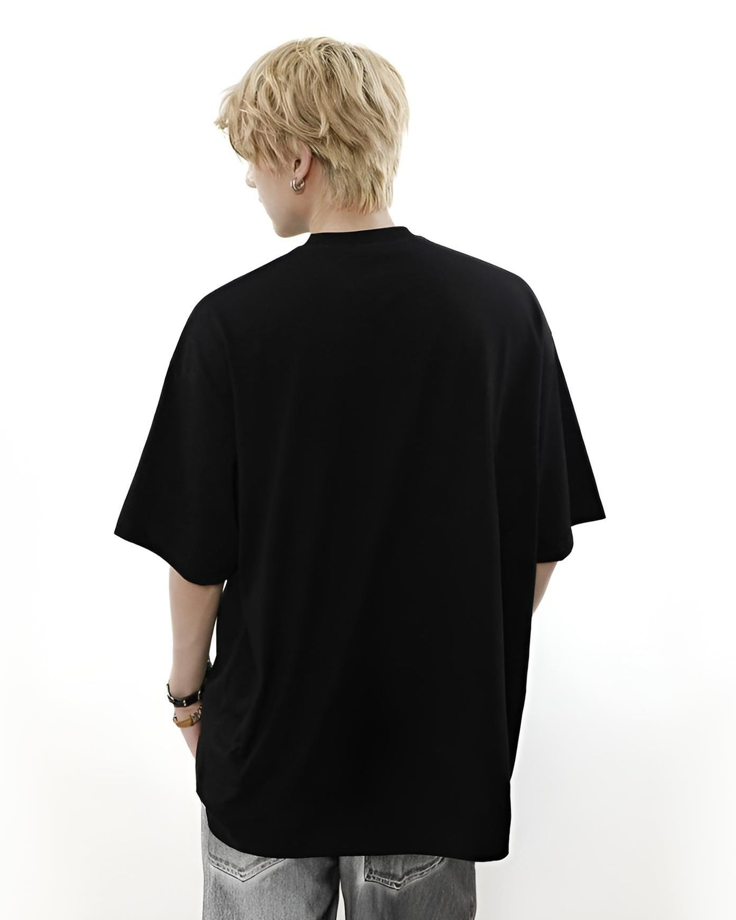 REAL MEN BLACK OVERSIZED T-SHIRT