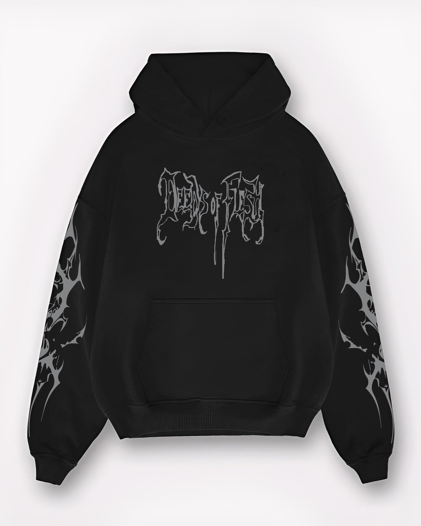 DEEDS OF FLESH RAGE BLACK HOODIE