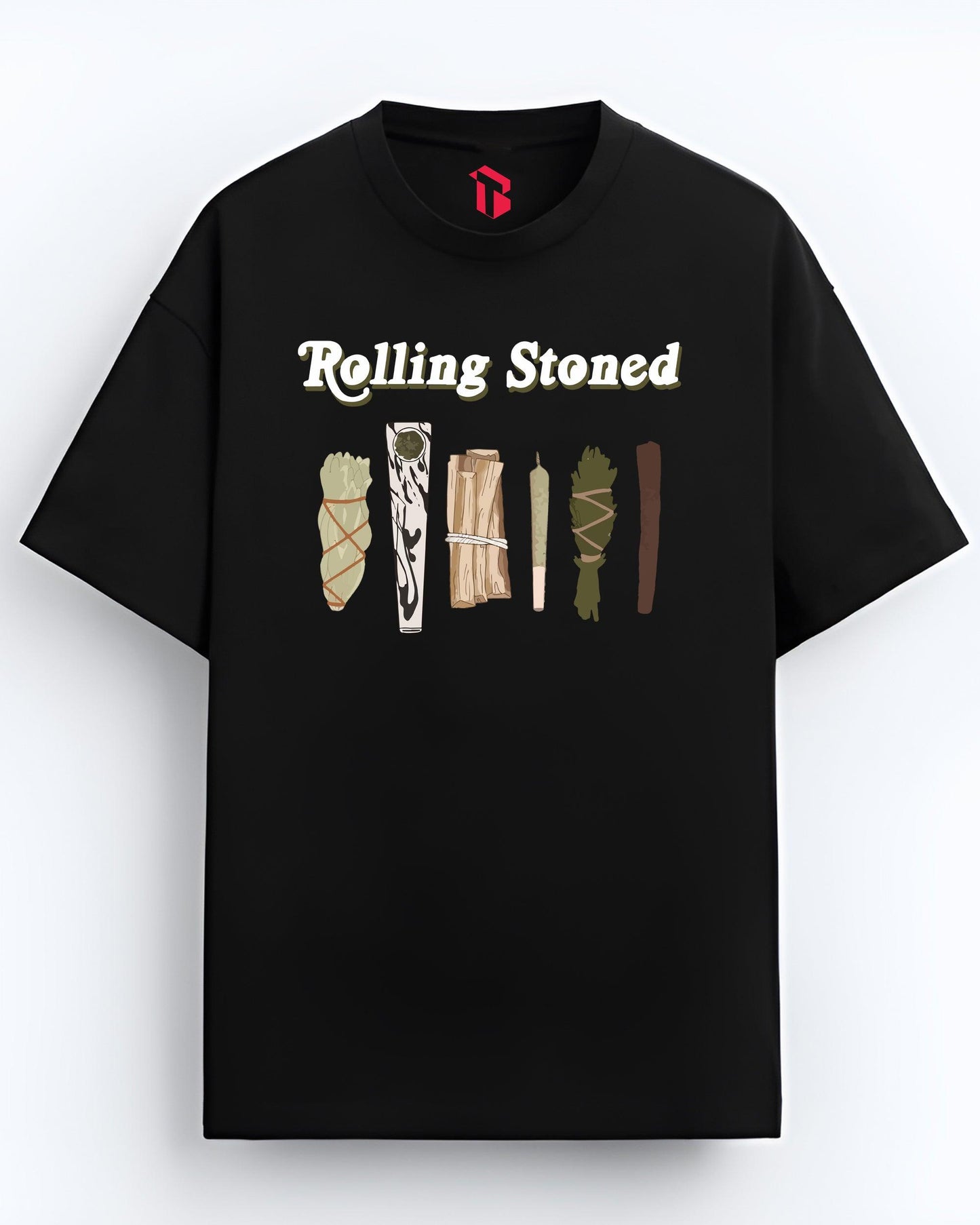 ROLLING STONES BLACK OVERSIZED T-SHIRT