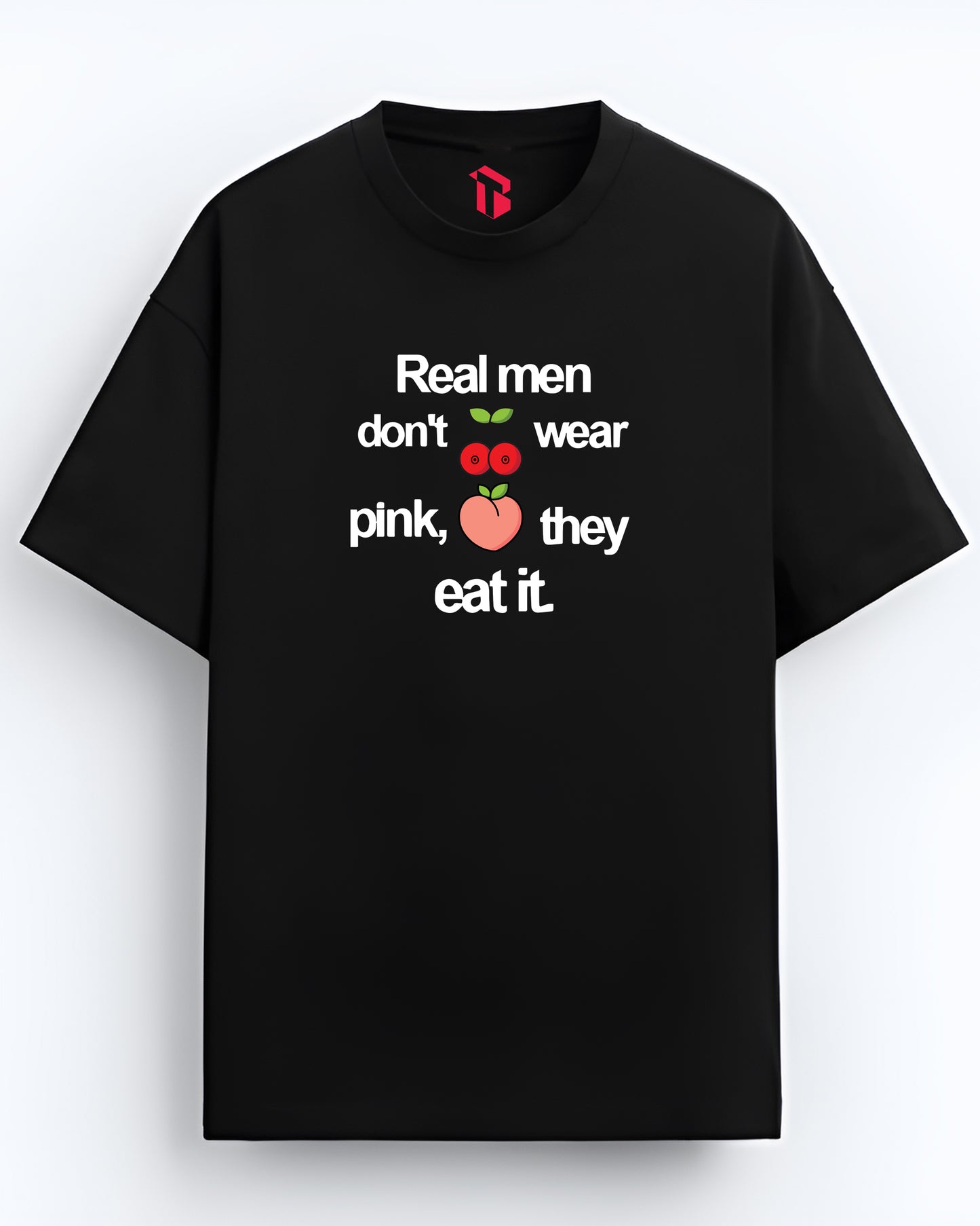 REAL MEN BLACK OVERSIZED T-SHIRT