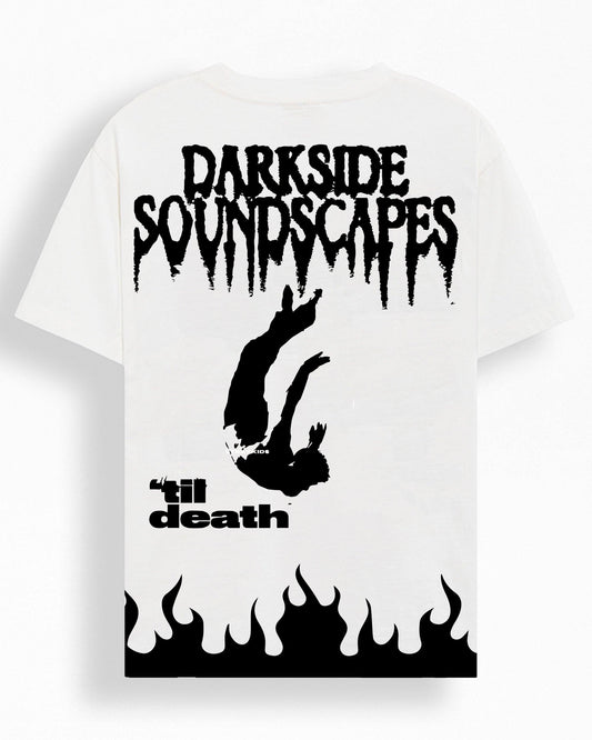 DARKSIDE SOUNDSCAPES WHITE OVERSIZED T-SHIRT