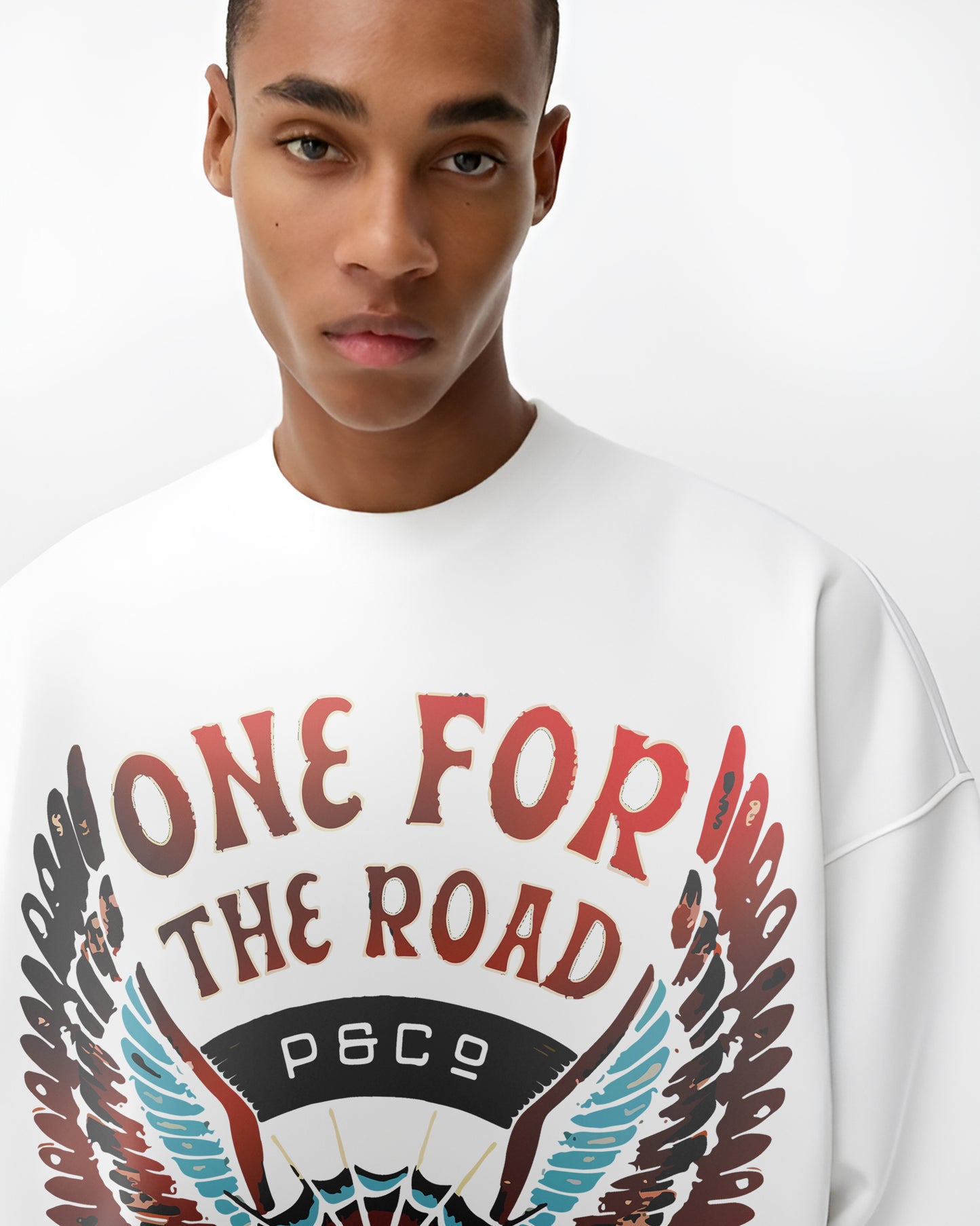 ONE FOR RIDERS WHITE SWEATSHIRT