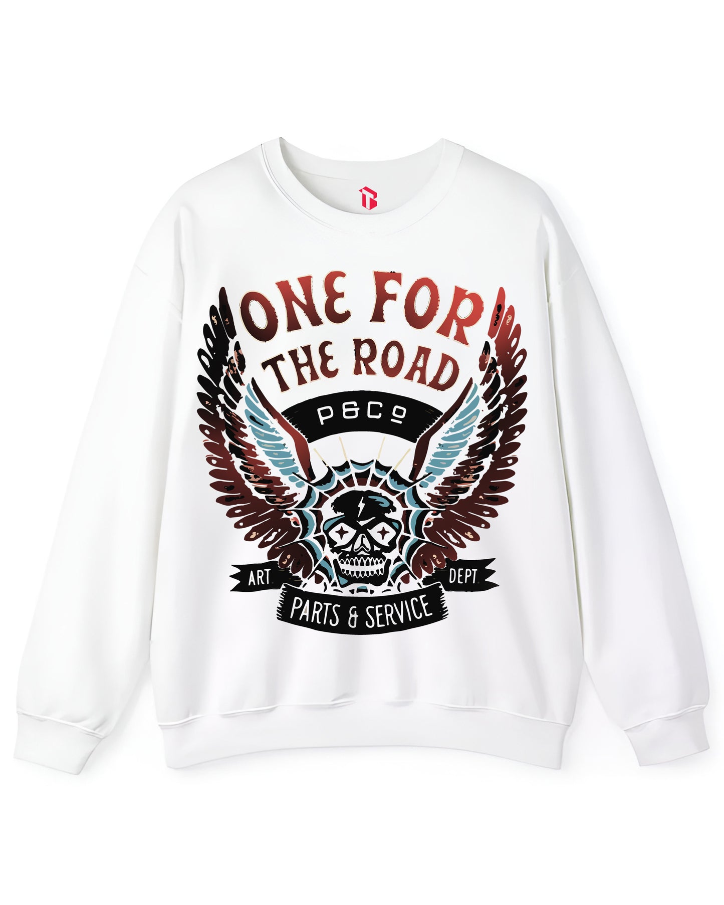 ONE FOR RIDERS WHITE SWEATSHIRT