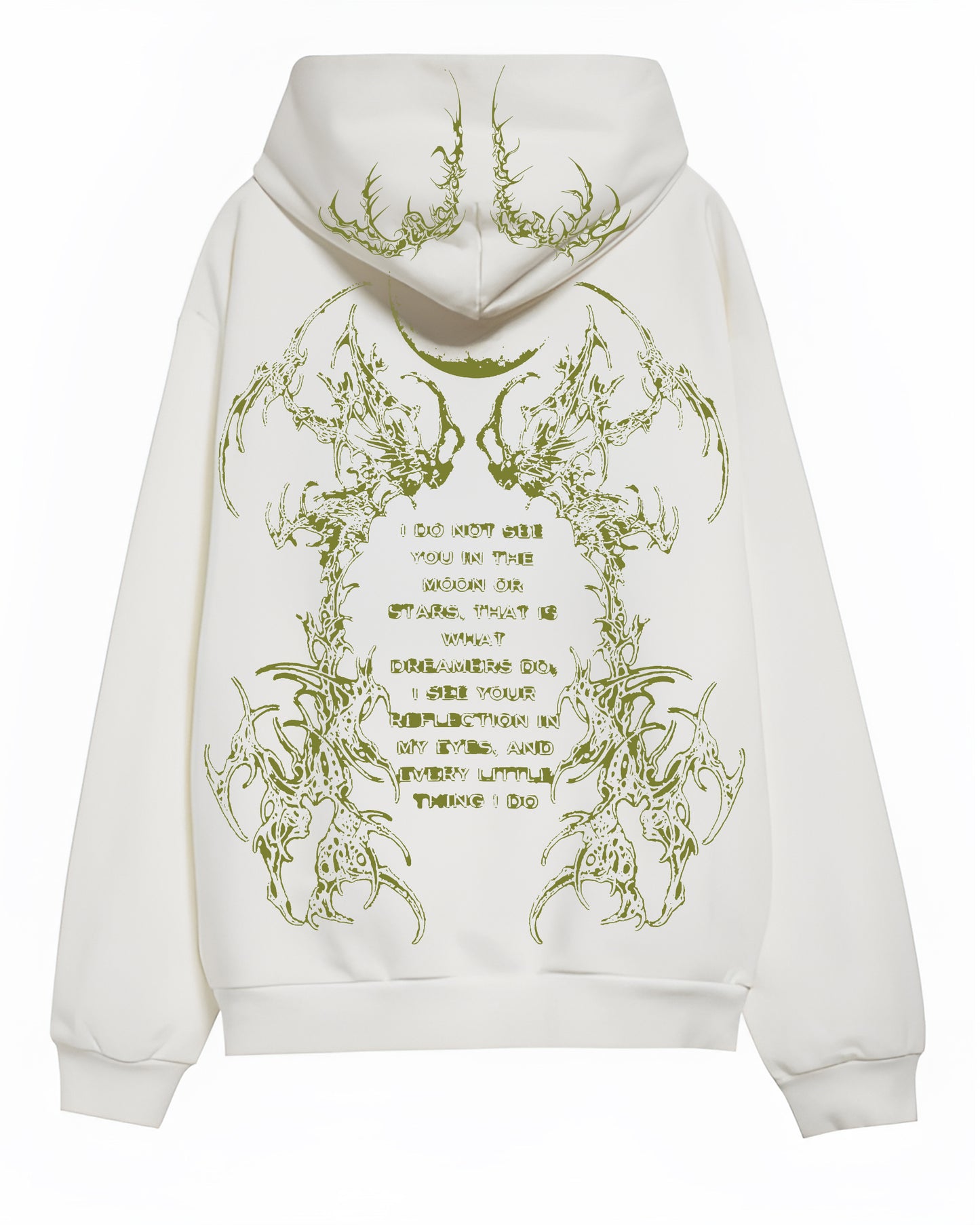 LOVE REFLECTIONS WHITE HOODIE