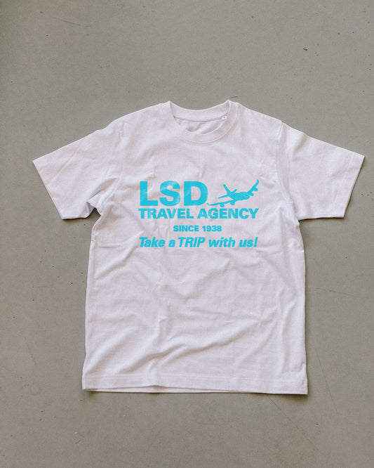 LSD TRAVEL AGENCY WHITE OVERSIZED T-SHIRT