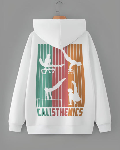 CALISTHENICS CLASSIC MOVES WHITE HOODIE