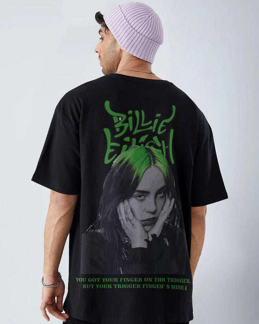 BILLIE EILISH MELODIES MUSIC BLACK OVERSIZED T-SHIRT