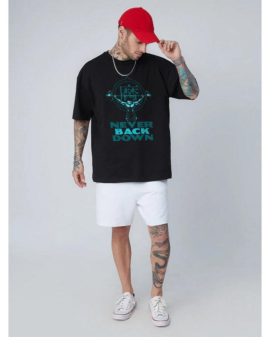 Never Back Down Gohan Oversized Black T-shirt