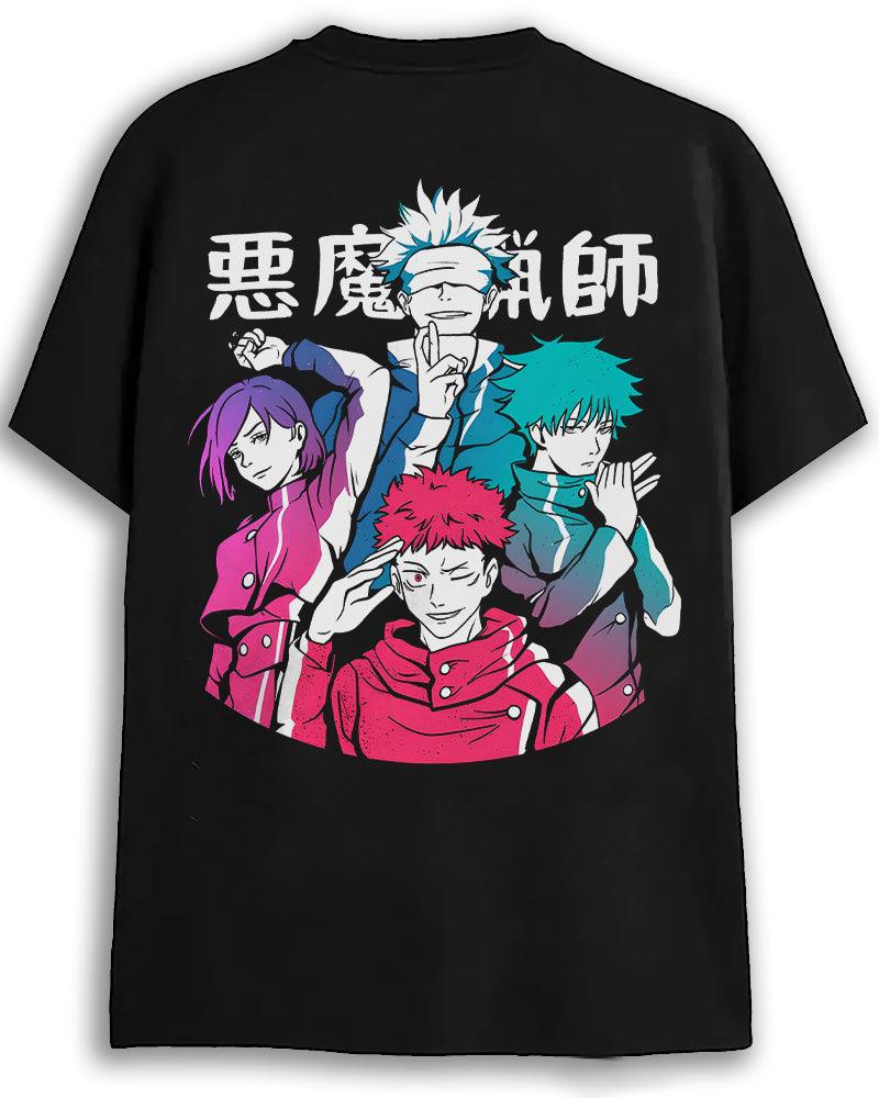 ANIME ECLIPSE OF SPIRITS BLACK OVERSIZED T-SHIRT