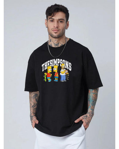 SIMPSONS BLACK OVERSIZED T-SHIRT