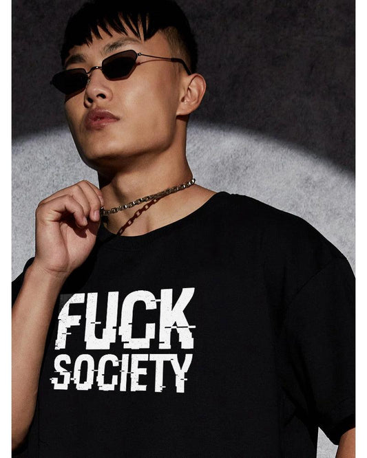 BAD SOCIETY Oversized Black T-shirt