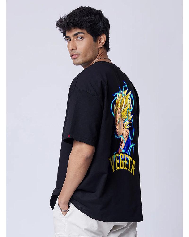 ANIME ROYAL FURY BLACK OVERSIZED T-SHIRT