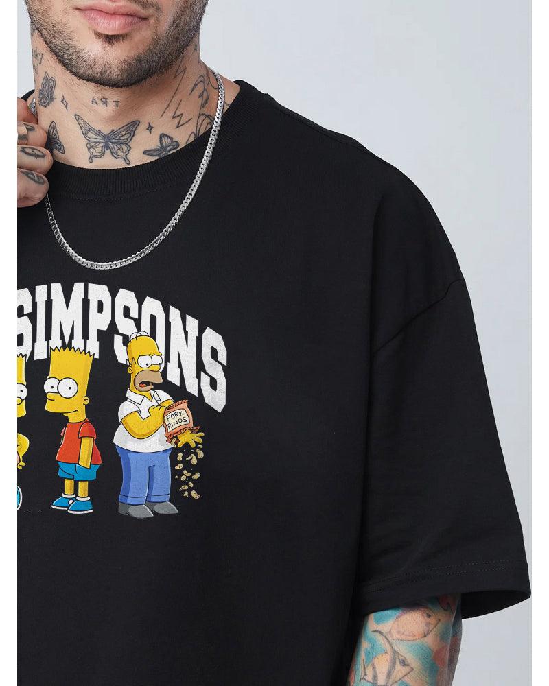 SIMPSONS BLACK OVERSIZED T-SHIRT