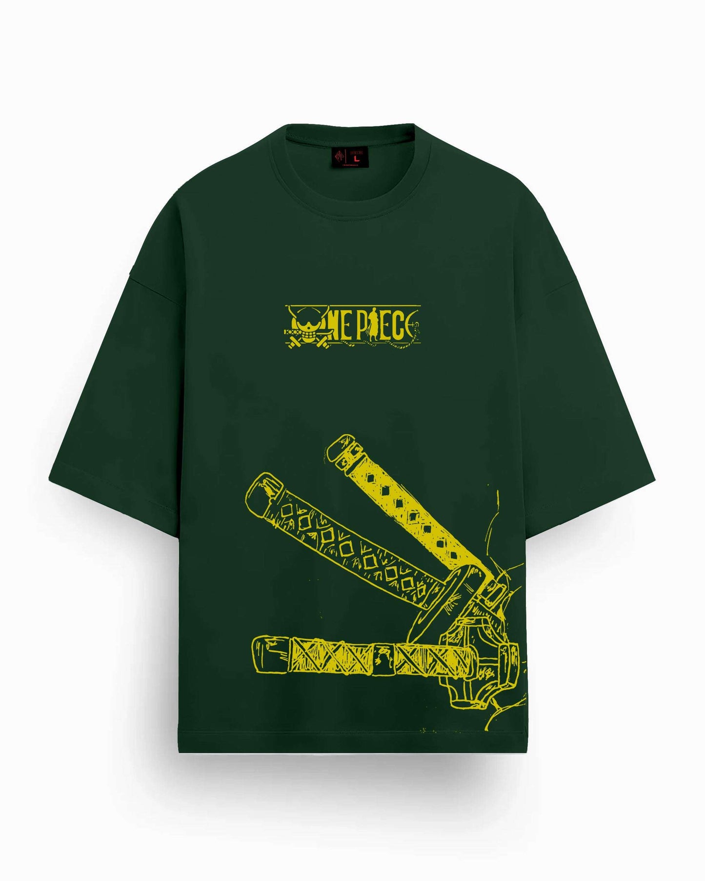 ONE PIECE | Oversized | 240GSM (100% Cotton) | Bottle Green Color