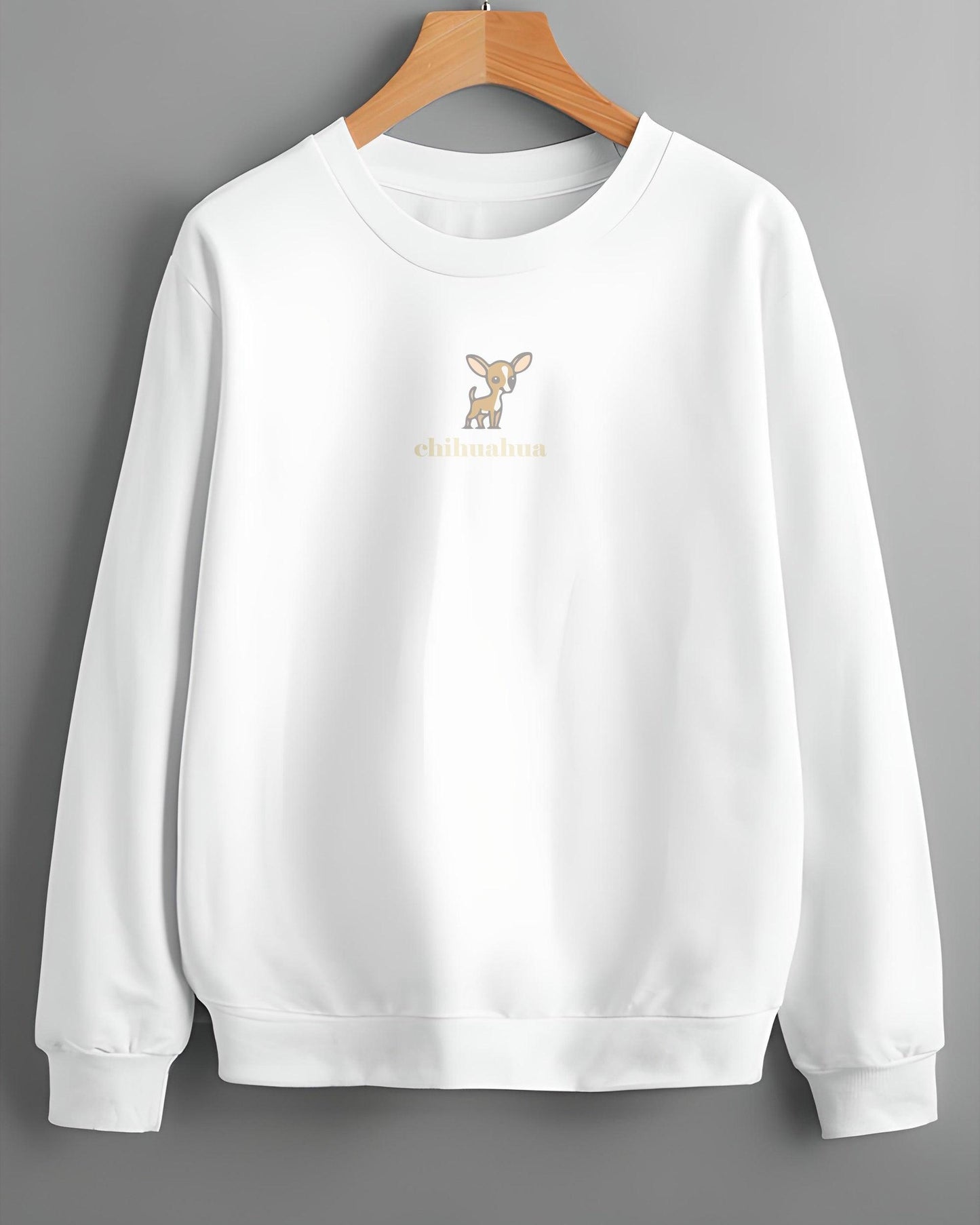 GANGSTAR DOG CHIHUAHUA WHITE SWEATSHIRT