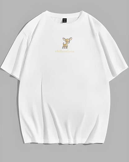 GANGSTAR DOG CHIHUAHUA WHITE OVERSIZED TSHIRT