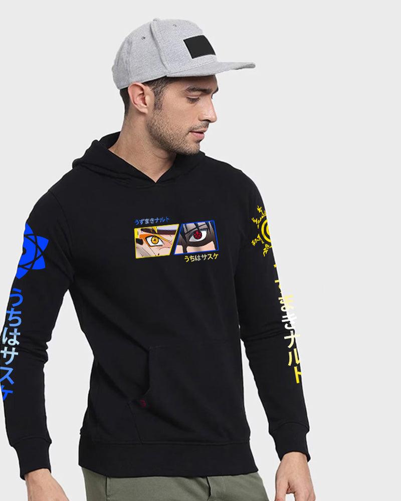 The Sasuke X Naruto Premium Hoodie Black